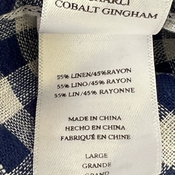 Rails Large Women’s Plaid Shirt Blue White Button Up - Picture 11 of 11